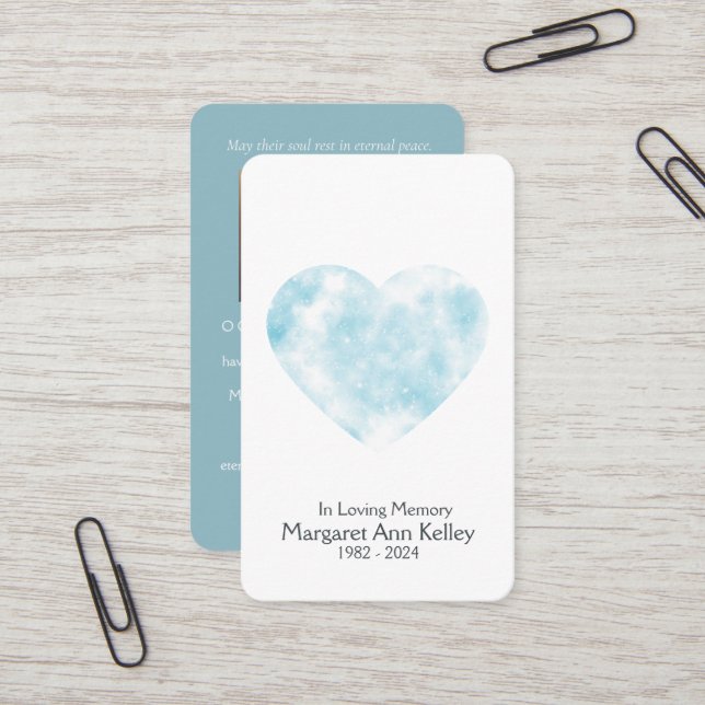 Bewölkter Christlicher Foto-Gebetskarte Visitenkarte (Vorderseite/Rückseite Beispiel)