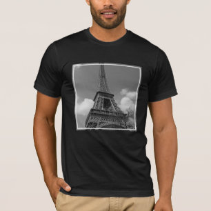 Bewölkter Eiffel in Schwarzweiss, 2015 T-Shirt
