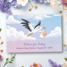 Bewölkter Himmel Storch Baby Shower