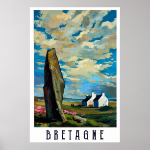 Bewölkter Himmel über der Bretagne, Frankreich Poster