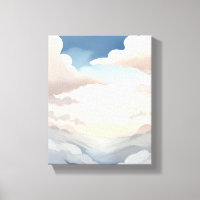 Bewölkter Himmel | Wasserfarbe Himmelblaue Wolken