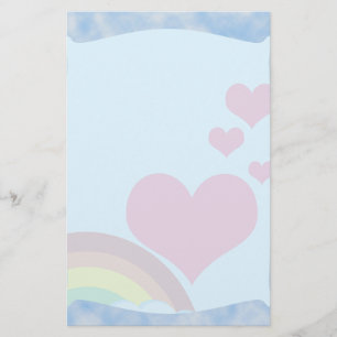 Bewölkter Regenbogen Briefpapier