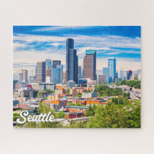 Bewölkter Tag in Seattle, Washington, Vereinigte S Puzzle