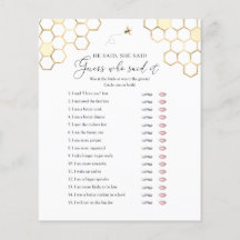 Bewollte er sein, sagte sie sagte Brautparty Game