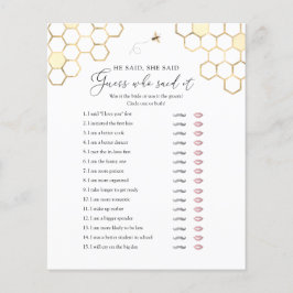 Bewollte er sein, sagte sie sagte Brautparty Game