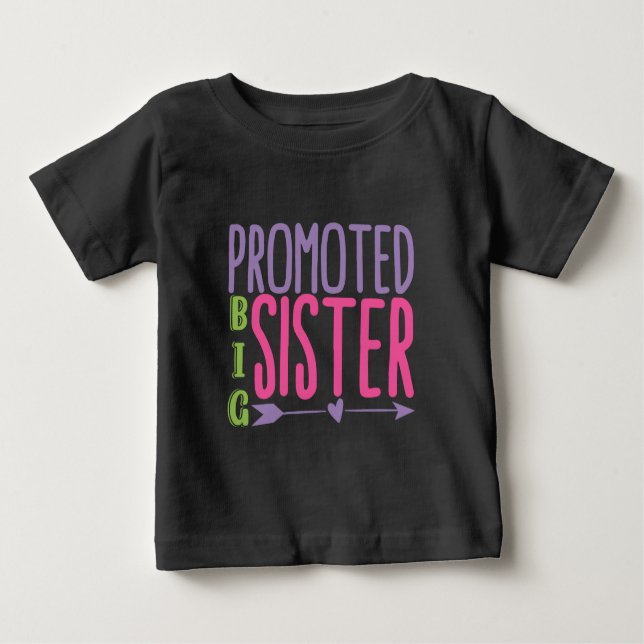 Beworben Big Sister - Big Sister Reveal Baby T-shirt (Vorderseite)