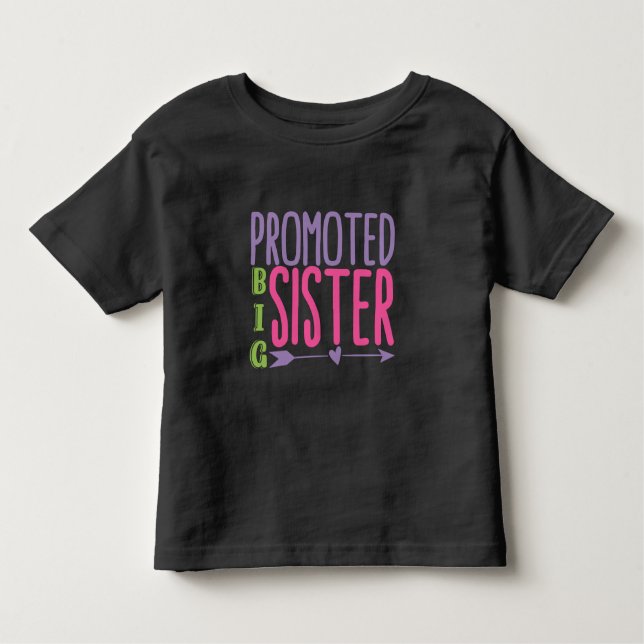 Beworben Big Sister - Big Sister Reveal Kleinkind T-shirt (Vorderseite)