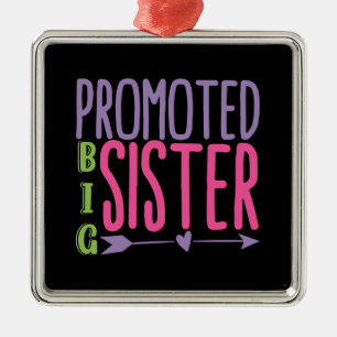 Beworben Big Sister - Big Sister Reveal Ornament Aus Metall