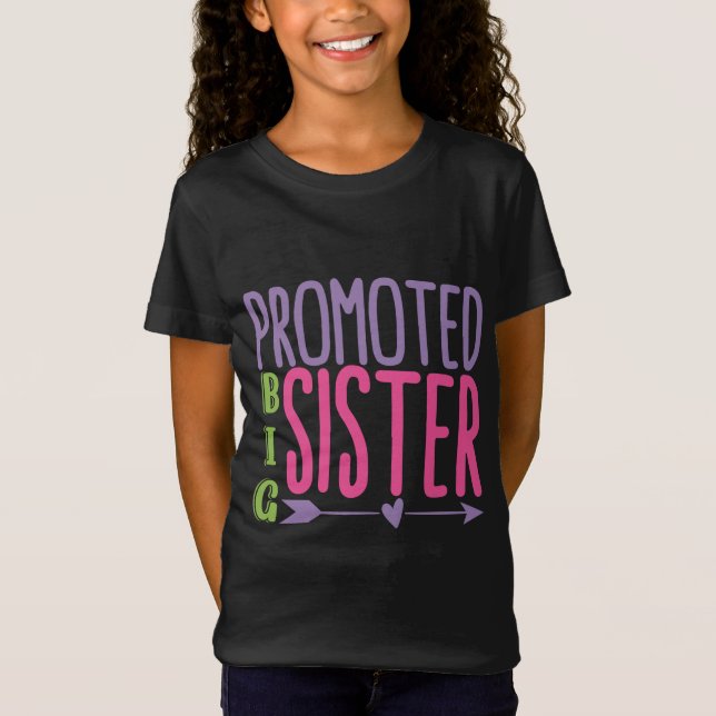 Beworben Big Sister - Big Sister Reveal T-Shirt (Vorderseite)