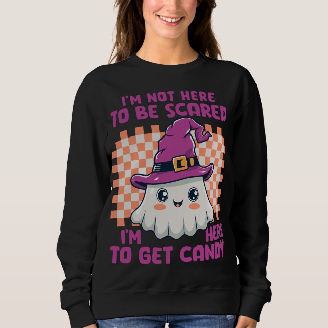 Bewunderlich Beängstigende Kawaii Ghost Witch Funn Sweatshirt (Vorderseite)