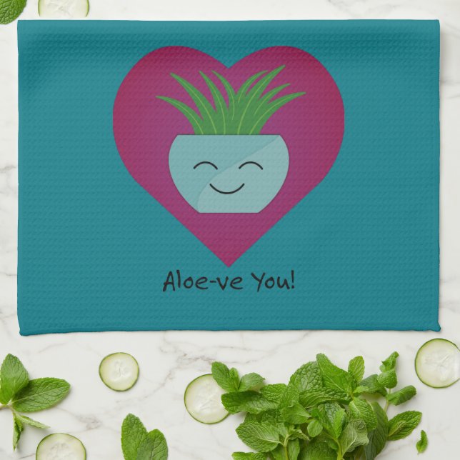 Bewunderlich Funny Aloeve You Aloe Geschirrtuch (Gefaltet)