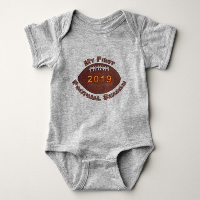 Bewunderlich Niedlicher First Football Saison Baby Baby Strampler (Vorderseite)
