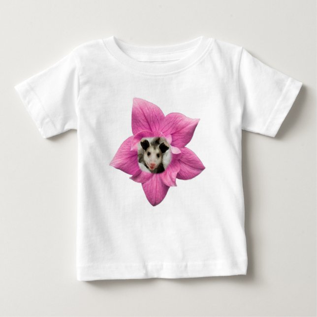 Bewunderlich Niedliches Baby Lächeln Baby Opossum  Baby T-shirt (Vorderseite)