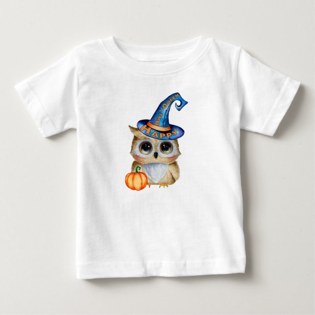 Bewunderlich Niedliches Glück "Owl’Oween" Baby T-shirt (Vorderseite)
