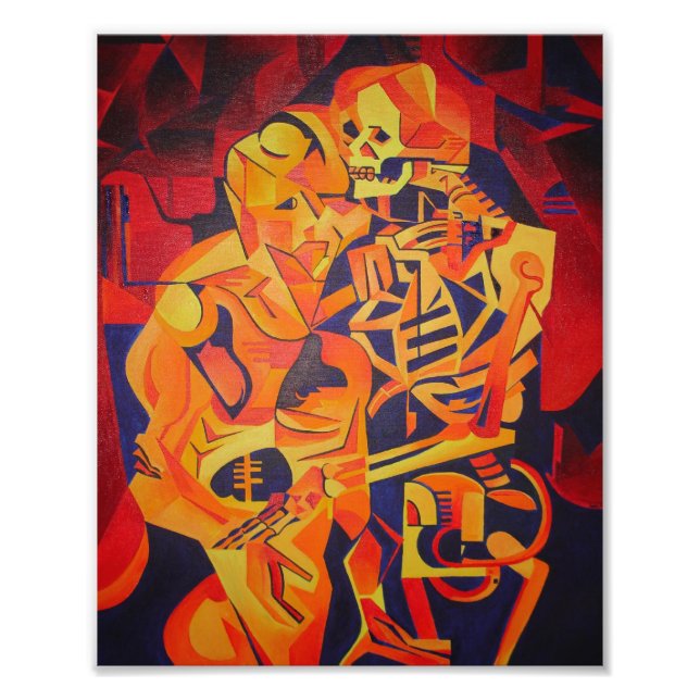 Bewundern Sie die bunte geometrische Kunst des Tod Fotodruck (Vorne)