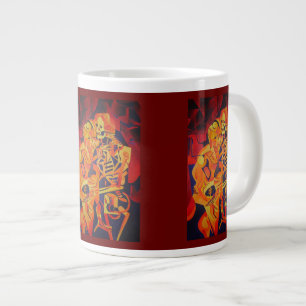 Bewundern Sie die bunte geometrische Kunst des Tod Jumbo-Tasse