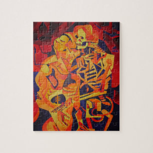 Bewundern Sie die bunte geometrische Kunst des Tod Puzzle