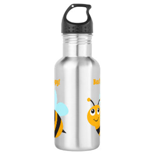 Bewundern Sie die glückliche Stahlwasserflasche Edelstahlflasche