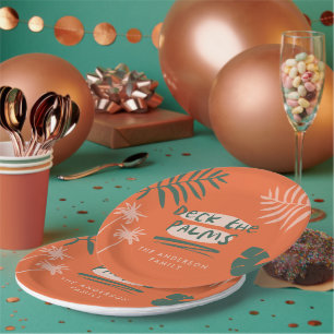 Bewundern Sie die Palmen Weihnachten tropischen ei Pappteller