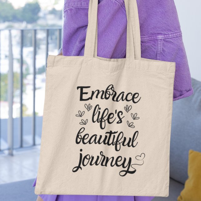 Bewundern Sie die Reise des Lebens auf Inspiration Tragetasche (Spread smiles, inspire others, and make a statement with this charming tote. )