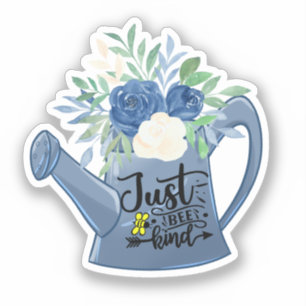 Bewundern Sie einfach nette Blume in Watering Can Aufkleber