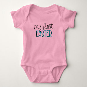 Bewundern Sie meinen ersten Osterurlaub, Spaß Baby Strampler