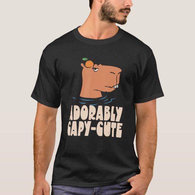 Bewundernswert Capybaras Süße Tier Capybaras Roden T-Shirt (Vorderseite)