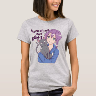 Bewundernswert I Liebe Anime und Katzen T-Shirt