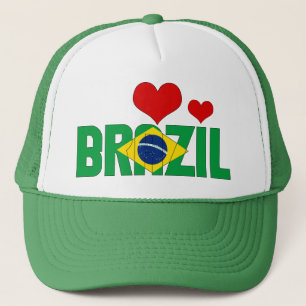 Bewundernswerte brasilianische Flagge hört Patriot Truckerkappe