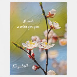 Bewundernswerte japanische Apricot-Blume Fleecedecke