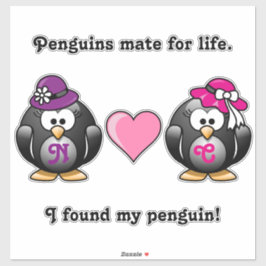 Bewundernswerte lesbische Pinguine, zwei Brides He Aufkleber