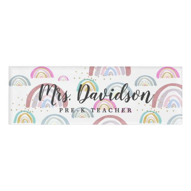 Bewundernswerte Rainbow-Muster Namenschild (Vorderseite)