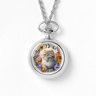Bewundernswerte Wasserfarbe Persische Kitten druck Armbanduhr