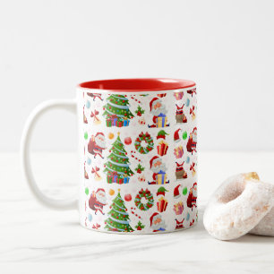 Bewundernswerte Weihnachtselemente und Weihnachtse Zweifarbige Tasse