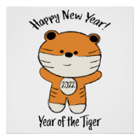 Bewundernswertes Neues Jahr 2022 Jahr des Tigers