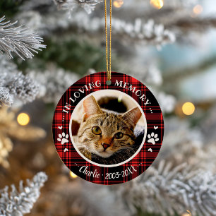 Bewundernswertes rustikales Cat Pet Memorial Custo Keramik Ornament