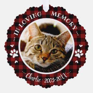 Bewundernswertes rustikales Cat Pet Memorial Custo Ornament Karte