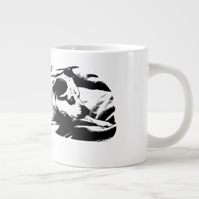 Bewundernswertes Terrier im Winter-Decken Jumbo-Tasse (Rechts)