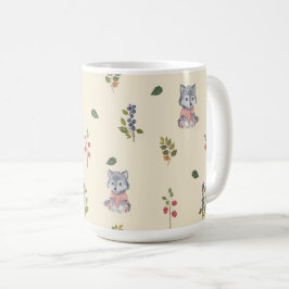 Bewundernswertes Wolf- und Waldbeeren-Muster Kaffeetasse