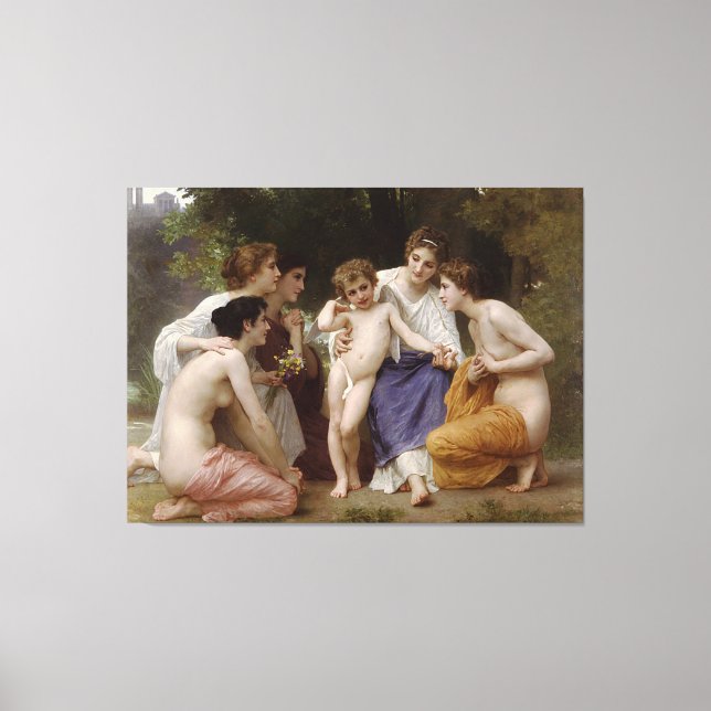 Bewunderung Bouguereau (L'bewunderung) (1867) Leinwanddruck (Vorderseite)