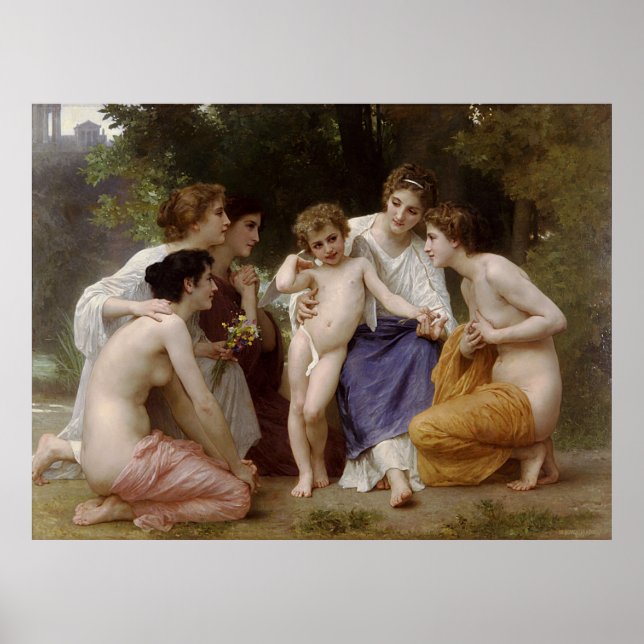Bewunderung Bouguereau (L'bewunderung) (1867) Poster (Vorne)