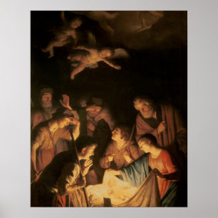 Bewunderung der Hirten, 1617 (Öl auf Leinwand) Poster