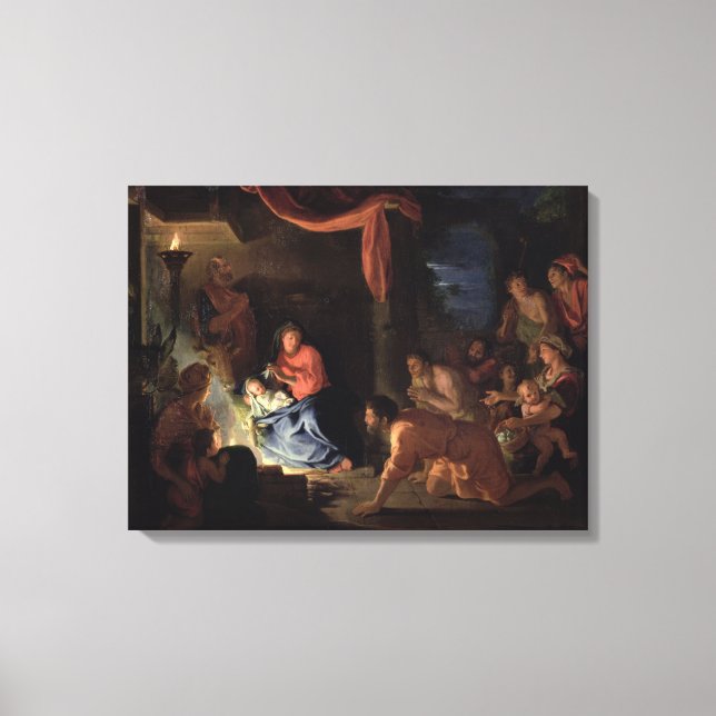 Bewunderung der Hirten, 1689 Leinwanddruck (Vorderseite)