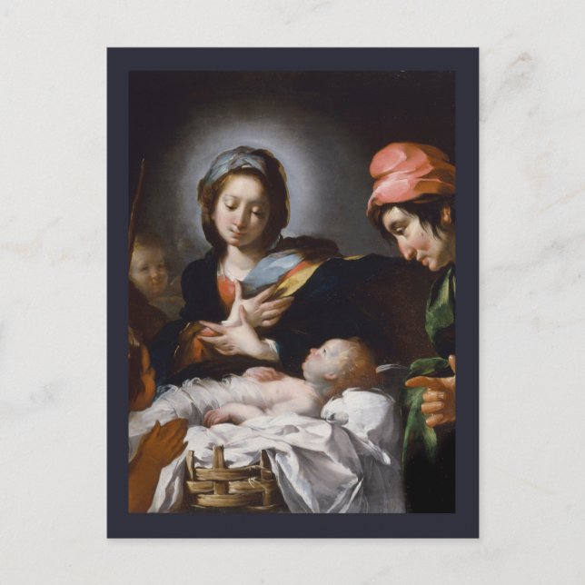 Bewunderung der Hirten aus dem 17. Jahrhundert Postkarte (Vorderseite)