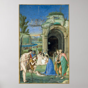 Bewunderung der Hirten, ca. 1500 Poster