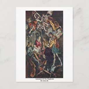 Bewunderung der Hirten durch Greco El Postkarte