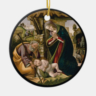 Bewunderung des christlichen Kindes Keramik Ornament