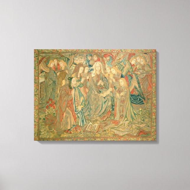 Bewunderung des christlichen Kindes (Tapestry) Leinwanddruck (Vorderseite)