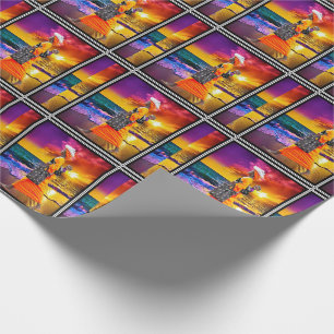 Bewunderung des Sonnenuntergangs Geschenkpapier