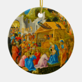 Bewunderung des Weihnachtsschmucks der Magi-Runde Keramik Ornament